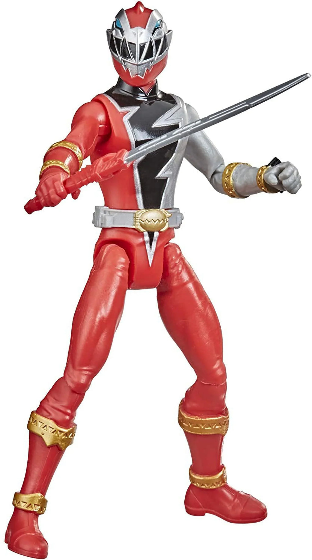 Power Rangers Dino Fury Red Ranger 6-Inch Action Figure Toy Inspired by  Show with Dino Fury Key and Dino-Themed Accessory for Ages 4 and Up