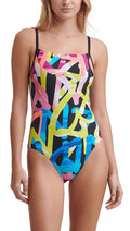 Logo Printed One Piece Swimsuit,  X-Small