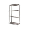 Certified Industrial 4-Shelf Wire Shelving Kit 36w x 18d x 72h, Black