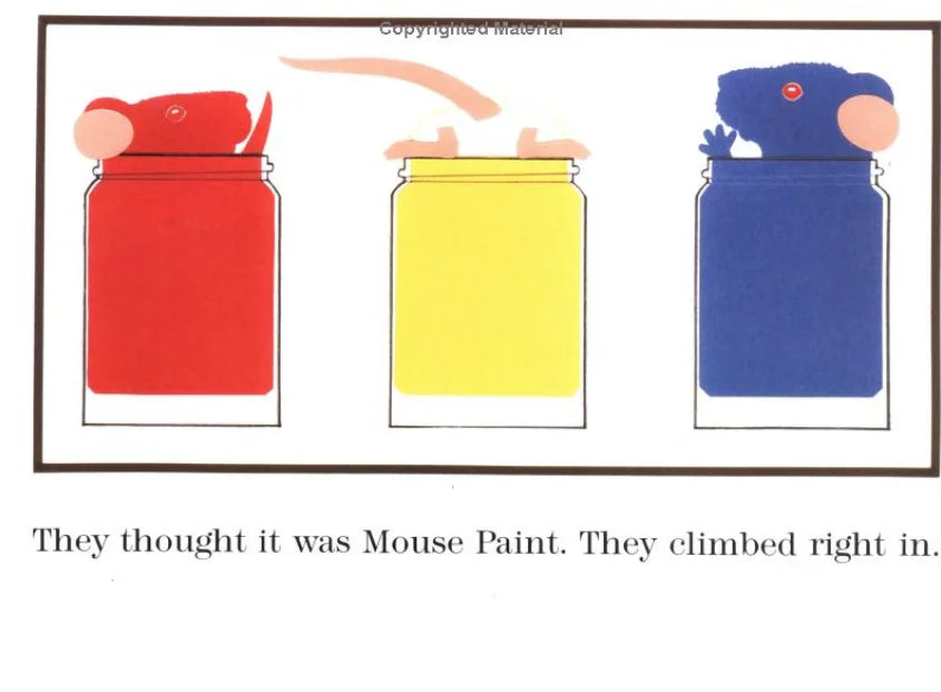Mouse Paint, Mouse Count, Mouse Shapes by  Ellen Stoll Walsh (Hardcover Collection) learn about colors, color mixing, 123s and shapes with three mice and the animals that chase them!