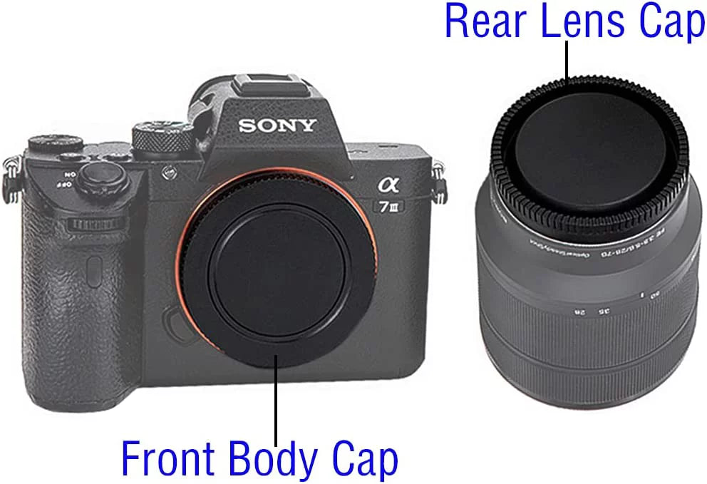 Rear Lens Caps & Camera Body Cap Cover Fit for Sony E-Mount  Cameras A7  A7R  A7 / A7R  A9 A7 A7R A7S