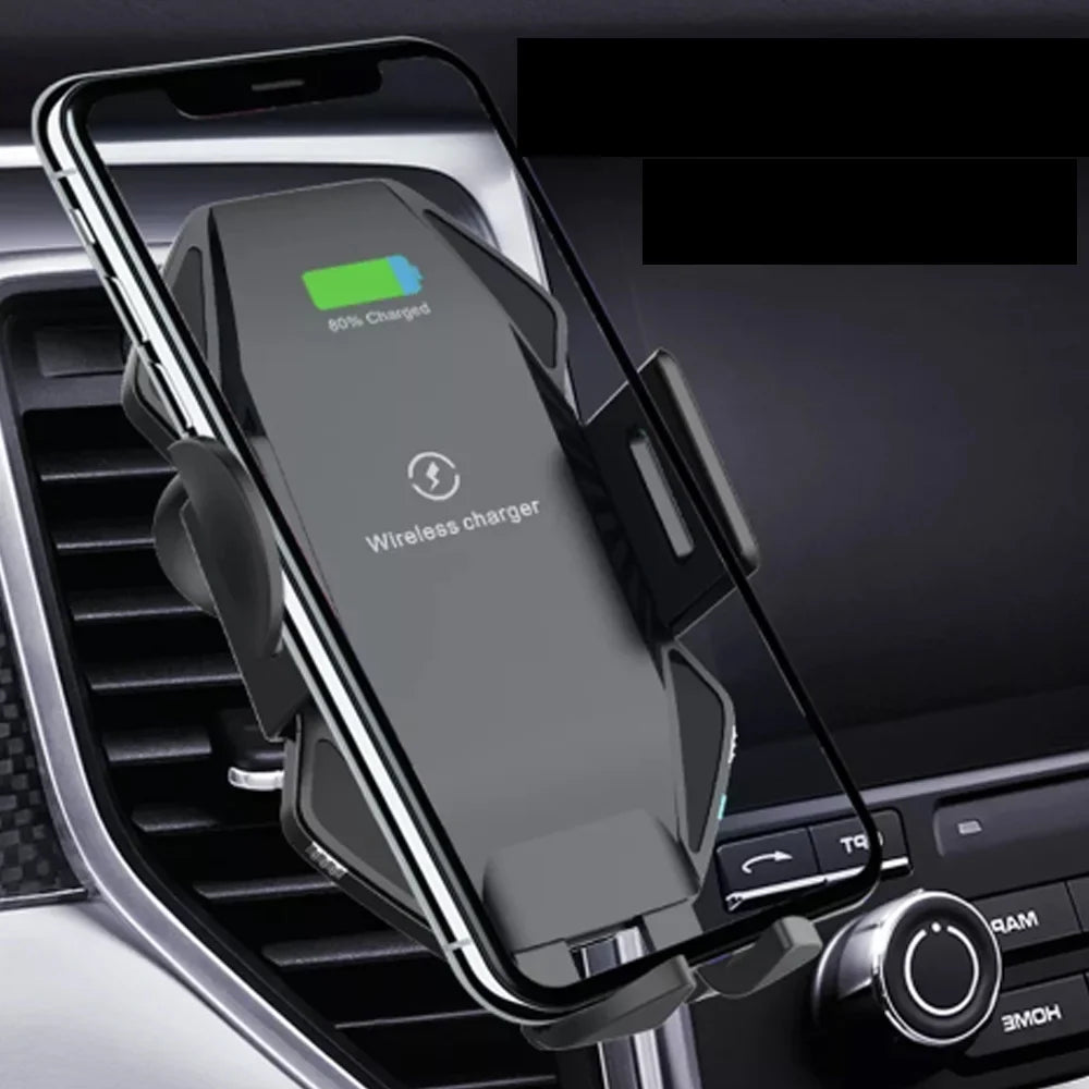Wireless Car Charger, Saoqi 10W Smart Sensor Auto Clamping Air Vent Dashboard Windshield Car Phone Holder Mount, Compatible for iPhone, Samsung, Google, , etc