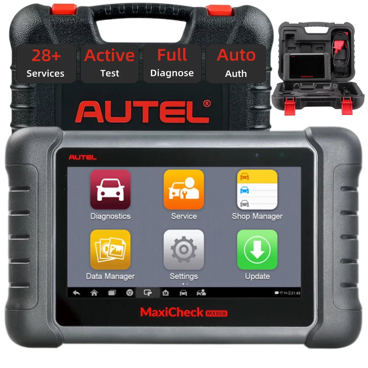Autel MaxiCheck MX808 OBD2 All System Diagnostic Scanner Professional OBD2 Scanner Diagnostic Tool, with Full System Diagnosis & /////, Same functionalities of MK80