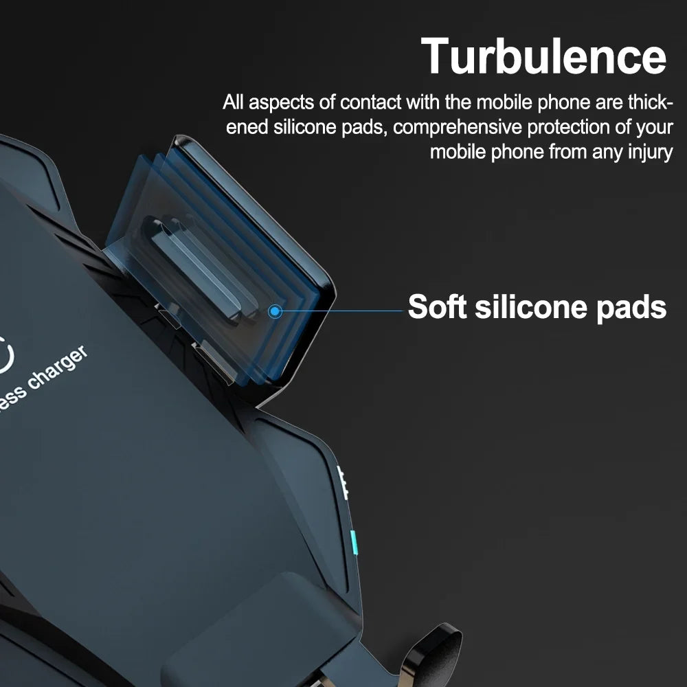 Wireless Car Charger, Saoqi 10W Smart Sensor Auto Clamping Air Vent Dashboard Windshield Car Phone Holder Mount, Compatible for iPhone, Samsung, Google, , etc