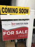5 Pack   Yellow Sign 6” X 24" ( ) Pre-Printed Double Sides Yellow Corrugated Plastic 4Mm, Sign Board 4Mm, ***Sign , Metal Sign & Sign Post Not Included, Ship Same D