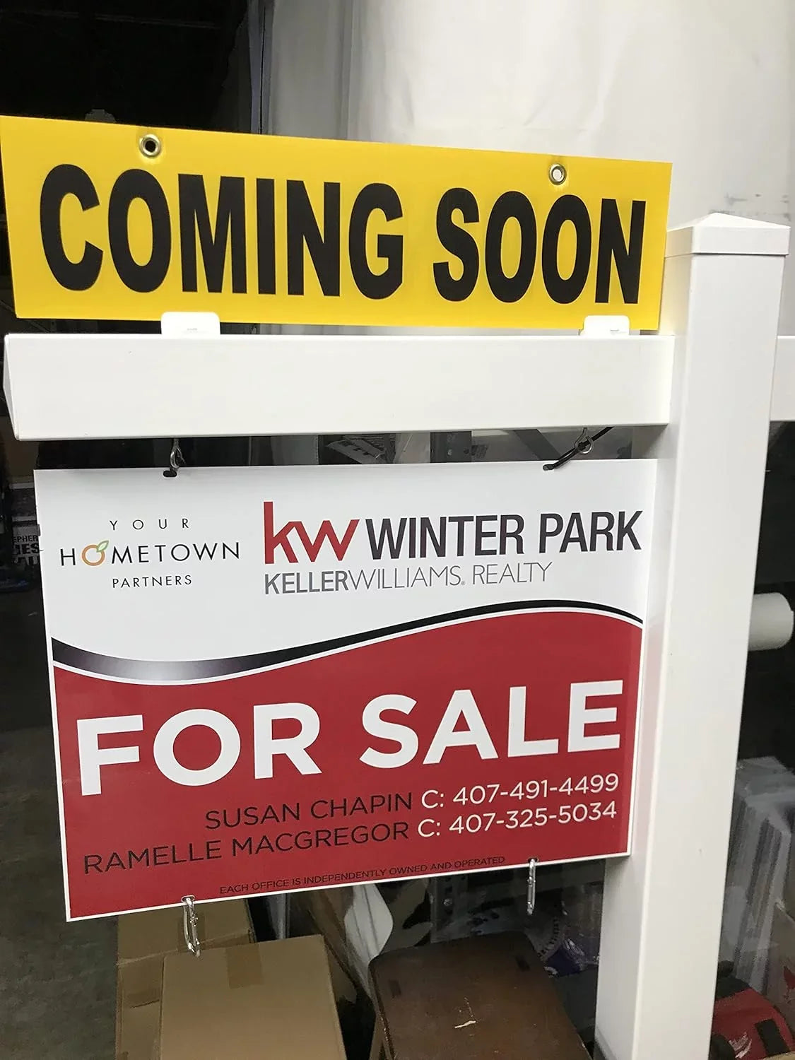 5 Pack   Yellow Sign 6” X 24" ( ) Pre-Printed Double Sides Yellow Corrugated Plastic 4Mm, Sign Board 4Mm, ***Sign , Metal Sign & Sign Post Not Included, Ship Same D