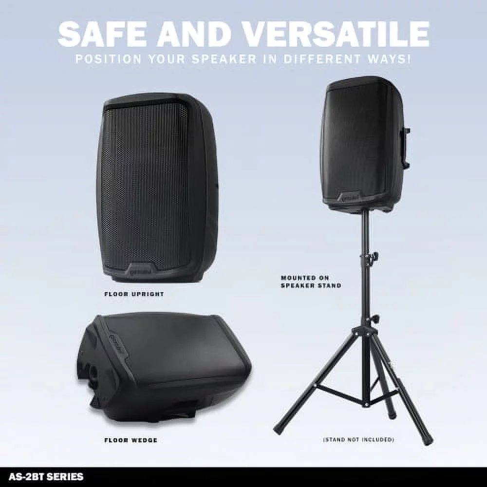 Gemini Sound -2112BT New Pro Bluetooth 12" Inch 1500 Watts Active  System  Speaker