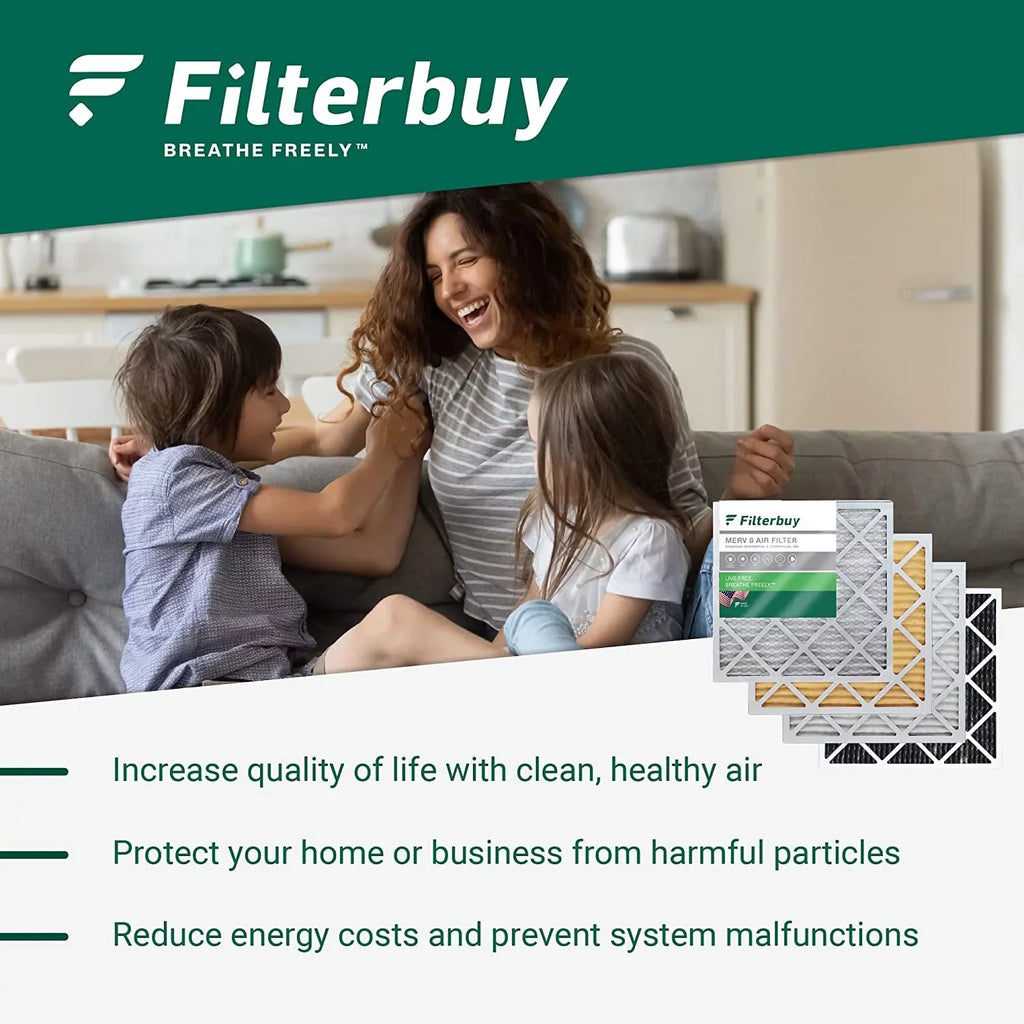 Filterbuy 14x24x1  13 Pleated   Furnace Air Filters (6-Pack)