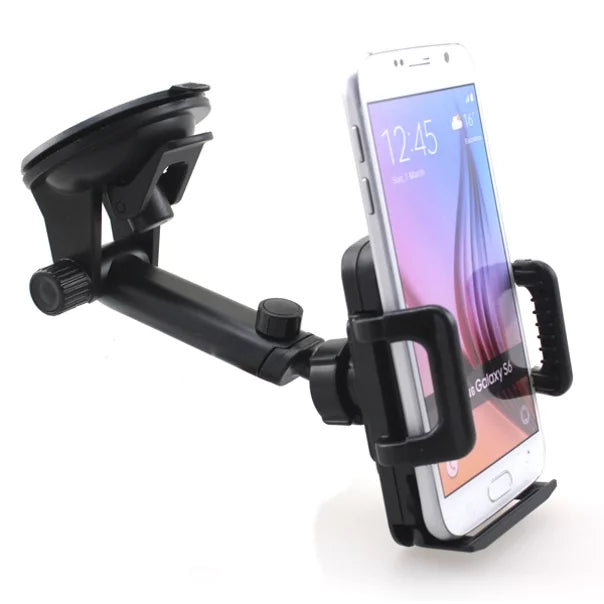 Premium Car Mount Holder Windshield Dash Cradle Window Glass Swivel Cradle Strong Suction  for Motorola Moto E  E4 , G4 Play, G5  (XT1687) X 2 (2nd Gen) Z Play Droid Z2 Force Play