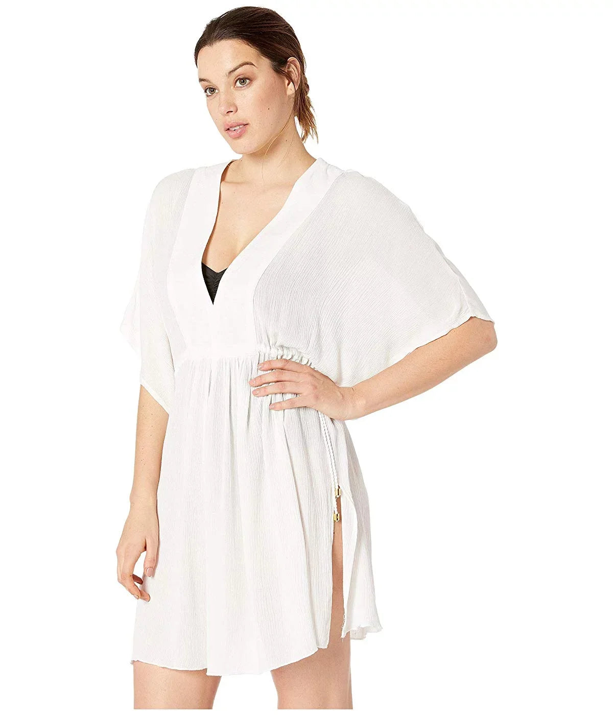 Ralph Lauren Crinkle Rayon Cover Up Tunic Dress, Choose Sz/Color: /White