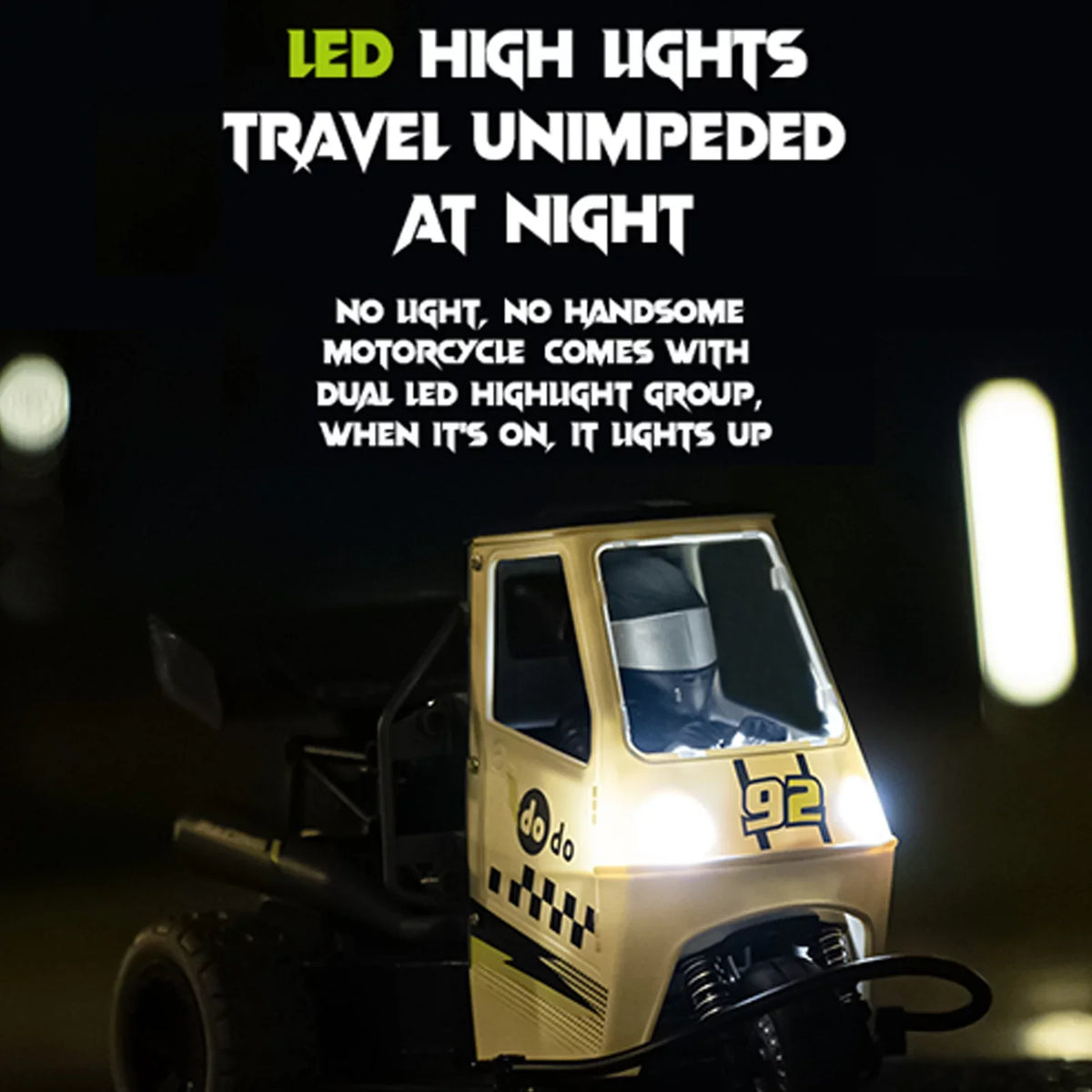 Pinnaco High Speed Remote Control Motorcycle Toy, Model with Light Spray Function, for Thrilling Racing Action