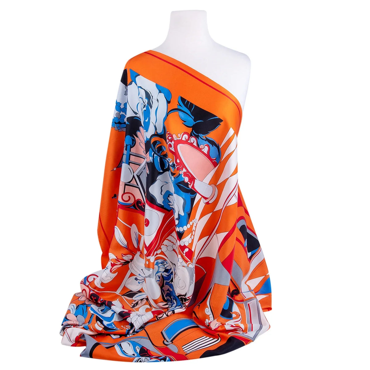 Evening Shawl and Wrap for Women Illusion Silk Shawl 51x51'' (130 * 130 cm) Travel Scarf Tops Fashion Shawl for Wedding