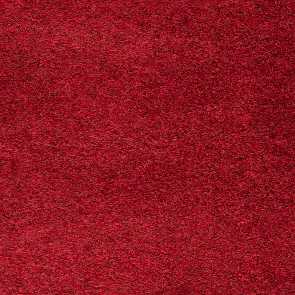 Charlotte Solid Plush Shag Area Rug, Red, 8' x 10'