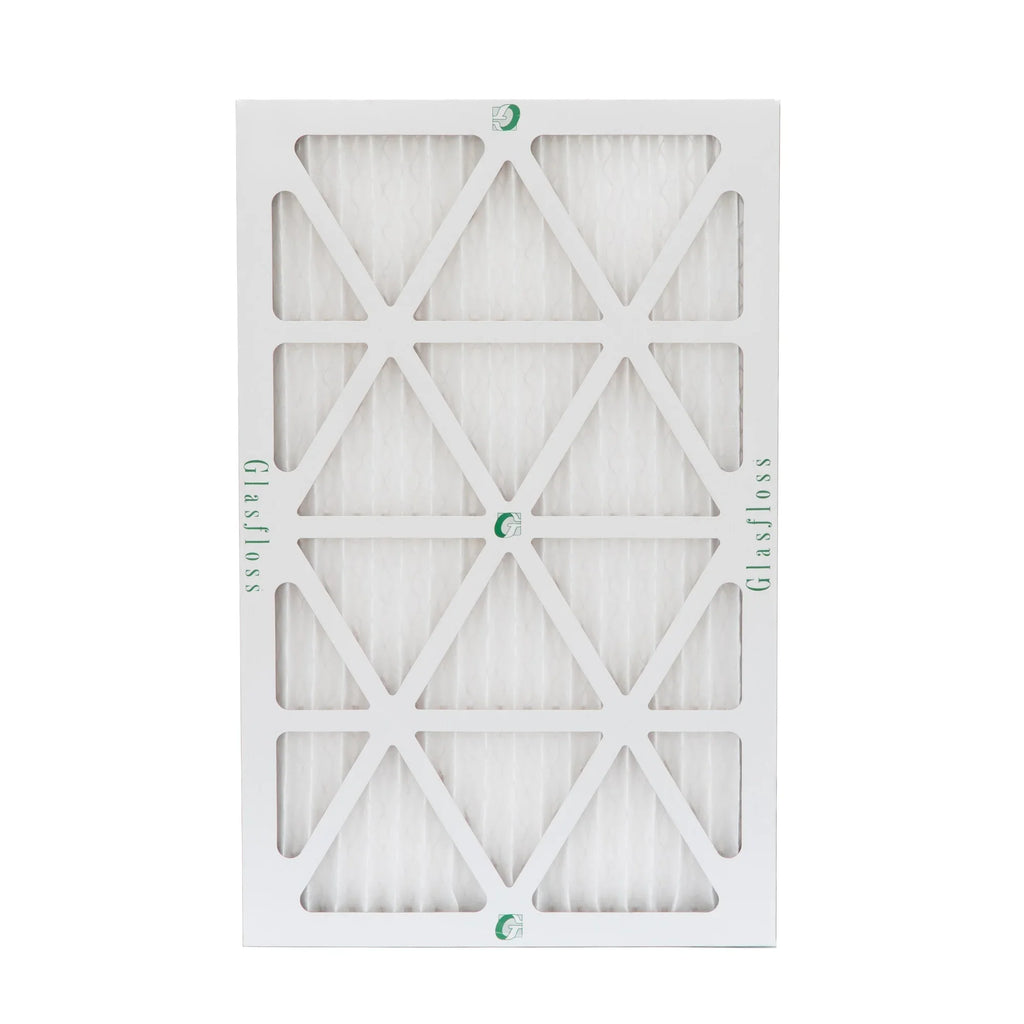 12x20x1  10 Pleated  Furnace Air Filters by Glasfloss Industries. ( 8 Pack ) Exact Size: 11-1/2 x 19-1/2 x 7/8