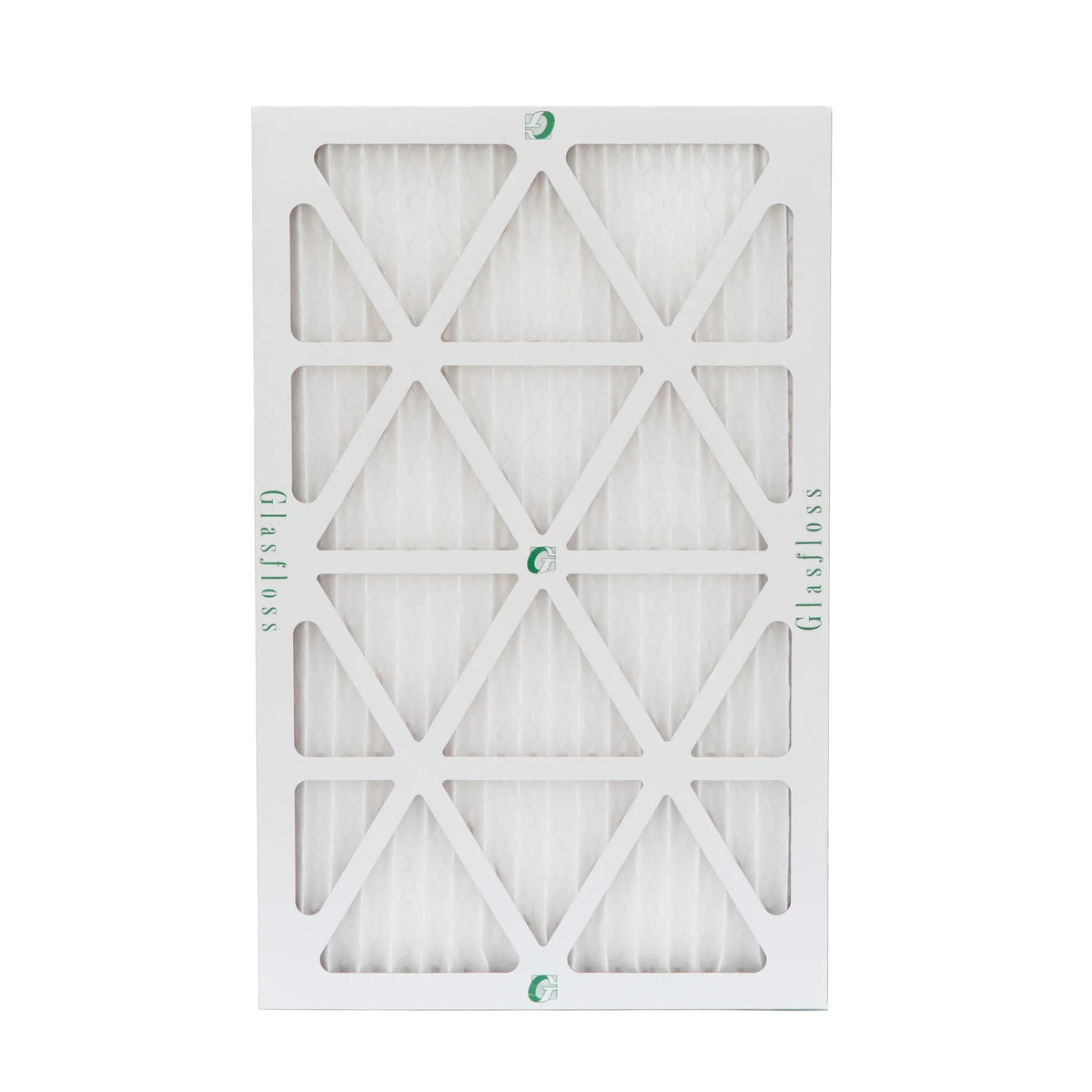 12x20x1  10 Pleated  Furnace Air Filters by Glasfloss Industries. ( 8 Pack ) Exact Size: 11-1/2 x 19-1/2 x 7/8