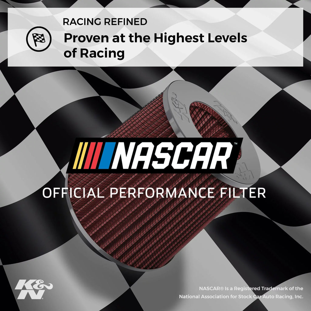 K&N Universal Clamp-On Engine Air Filter: Washable and Reusable: Round Tapered; 6 in (152 mm) Flange ; 9 in (229 mm) Height; 7.5 in (191 mm) Base; 4.5 in (114 mm) Top , -5046