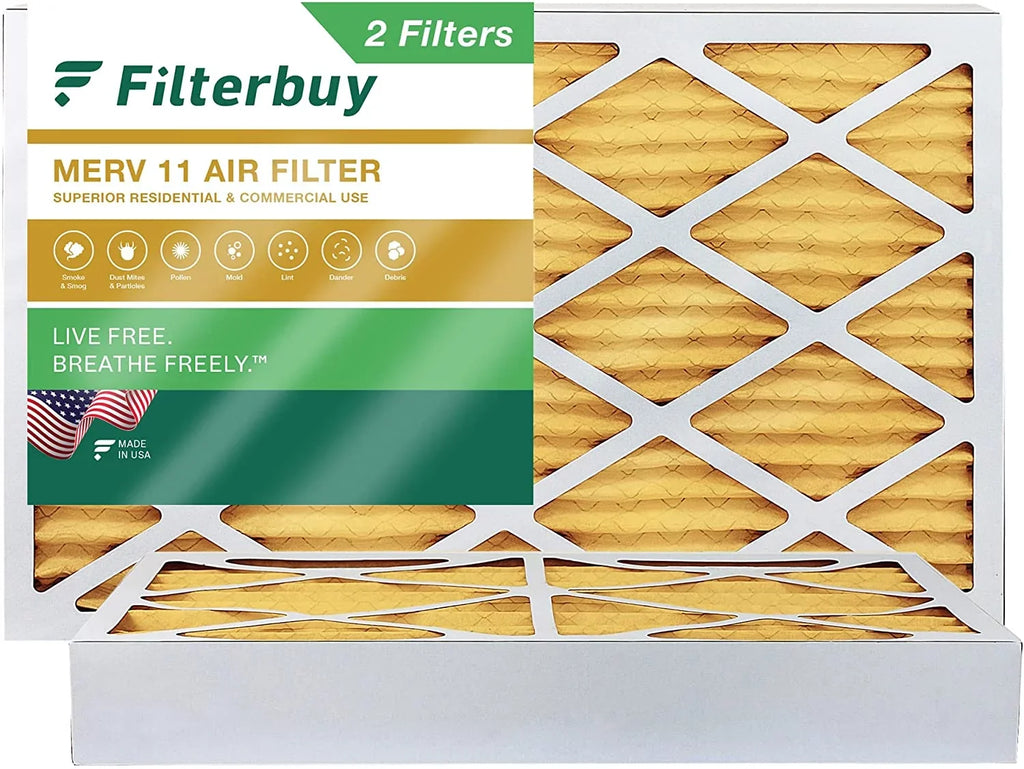 Filterbuy 8x20x4  11 Pleated   Furnace Air Filters (2-Pack)