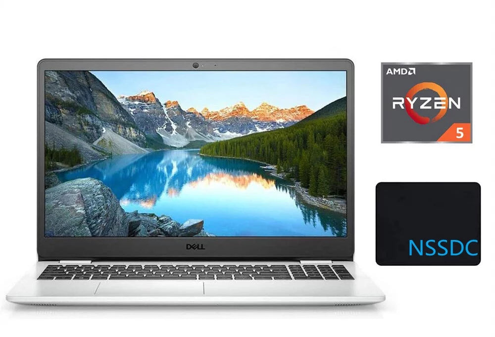 2021 Dell Inspiron 15 3505 15.6"  Laptop,  Ryzen 5-3450U Processor, 8GB , 512GB PCIe ,  Radeon Vega 8 Graphics, Webcam, , Bluetooth, Windows 10, White, with  Mousepad