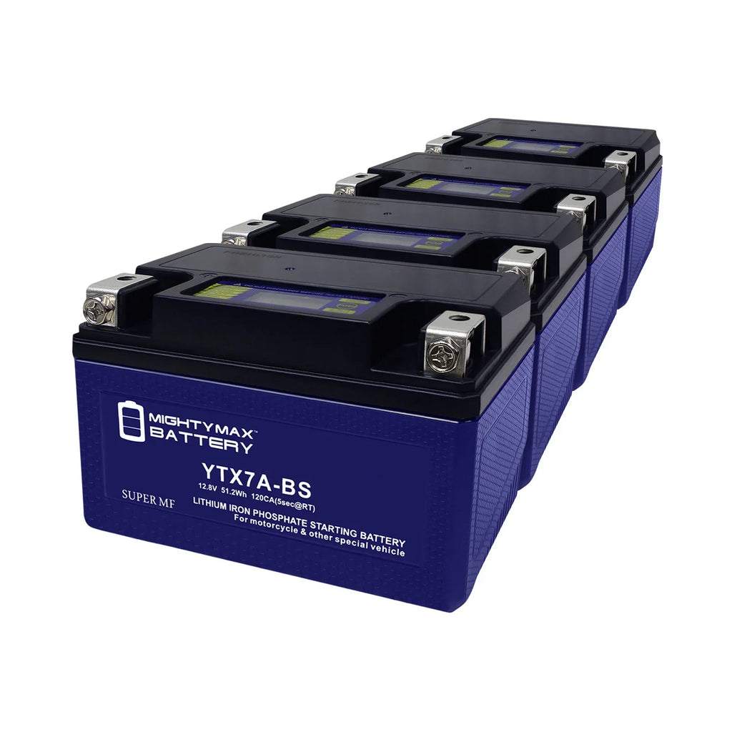 YTX7A- Lithium Replacement Battery Compatible with Peugeot Scooter 50 Tweet Evo 2014 - 4 Pack