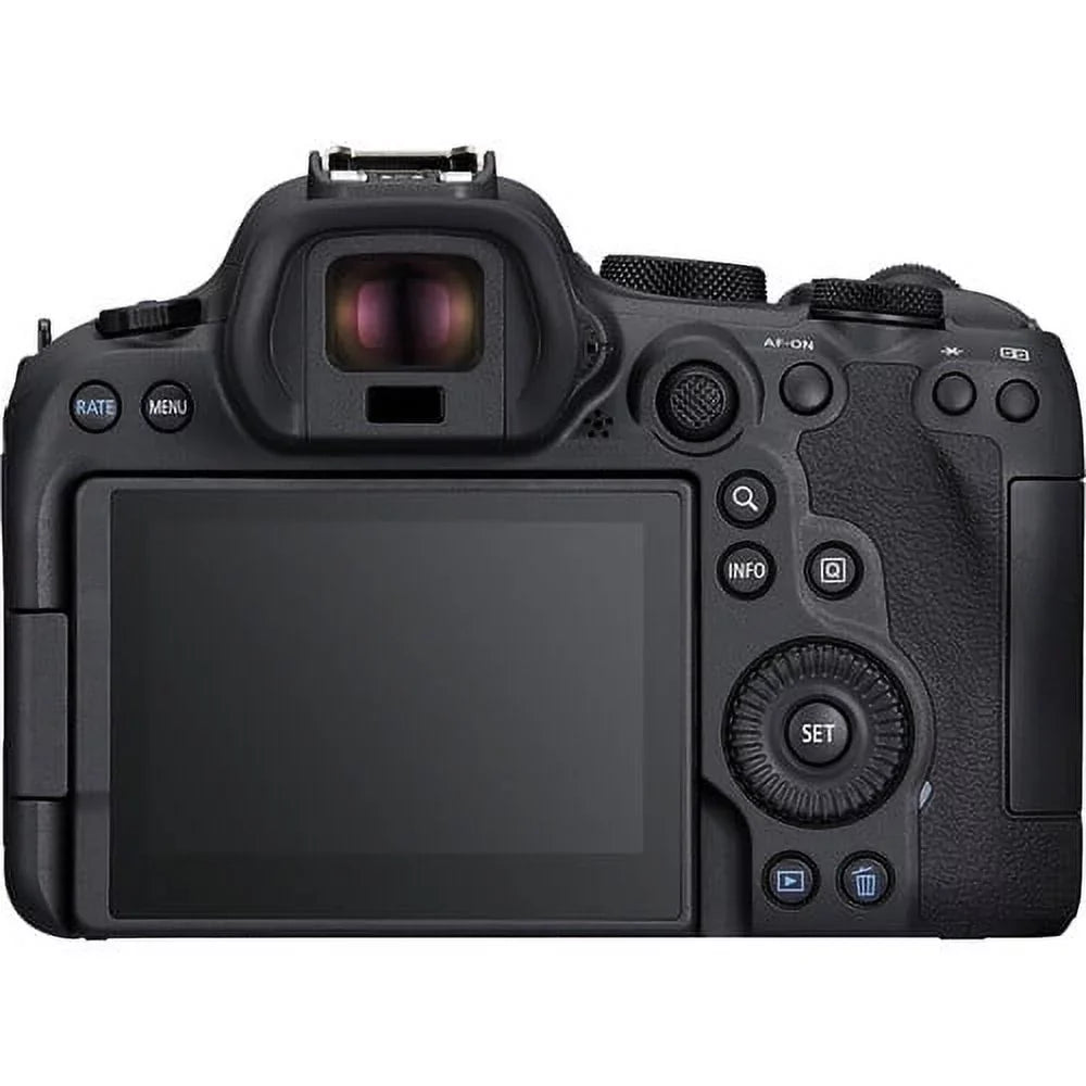 Canon  R6 Mark  Mirrorless Camera (5666C002) + Canon  24-70mm Lens + 64GB Memory Card + Case + Corel Photo Software + 2 x LPE6 Battery + External Charger + Card Reader + More