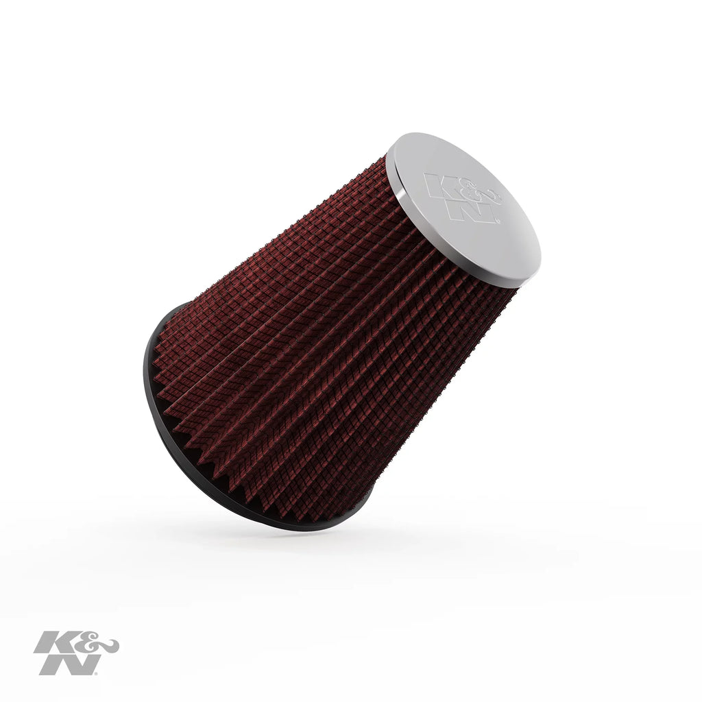 K&N Universal Clamp-On Engine Air Filter: Washable and Reusable: Round Tapered; 6 in (152 mm) Flange ; 9 in (229 mm) Height; 7.5 in (191 mm) Base; 4.5 in (114 mm) Top , -5046