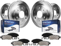 Detroit Axle - Brake Kit for Chevy Trailblazer Buick Rainier  Envoy Isuzu Ascender Bravada Disc Brakes Rotors Ceramic Brakes Pads Replacement: 12" Front Rotor and 12.8" Rear Rotor