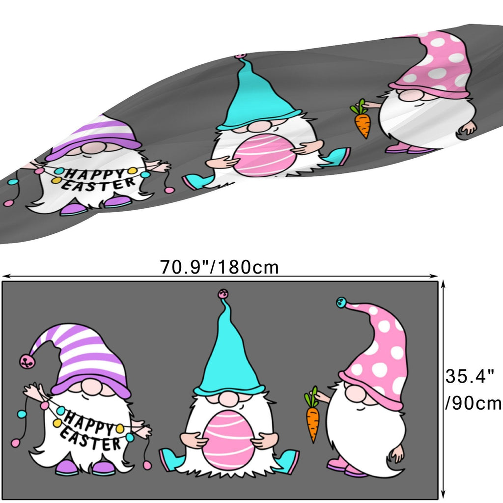 Easter Gnomes Silk Long Scarf for Women Large Oblong Sunscreen Shawls Wraps Neck Headscarf Hair Wraps Gift Packed