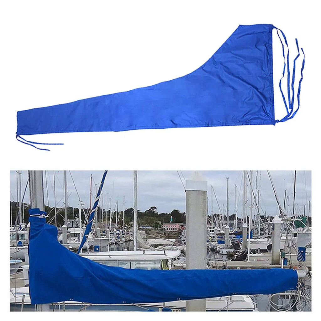 600D Mainsail Cover, Boat Cover, Dustproof Cover Sail Cover Snow Cover Adjustable Strap Thickened Oxford Cloth Blue , 12  11 to 12
