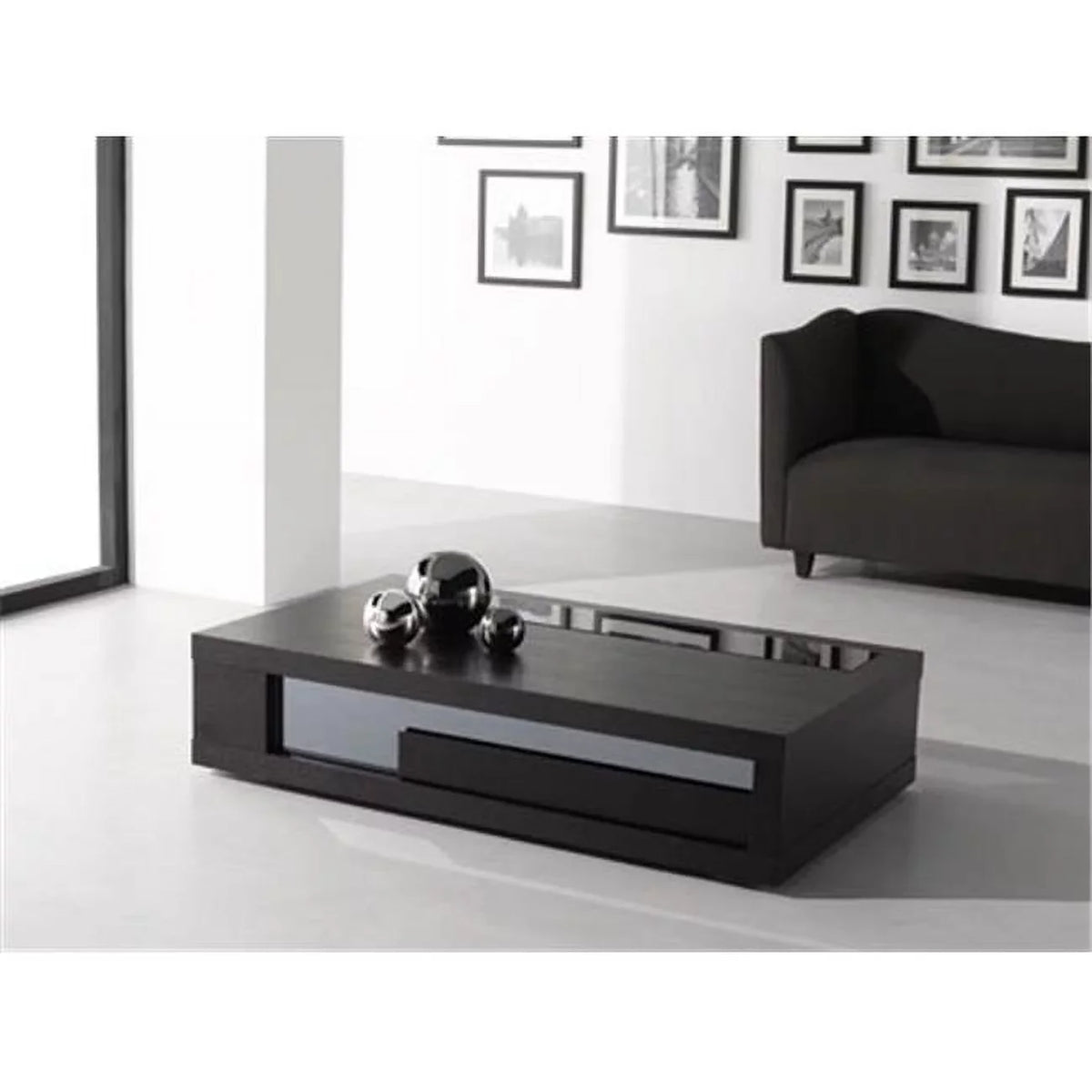 J & M Furniture 175155 Modern Coffee Table 900 - Dark Oak