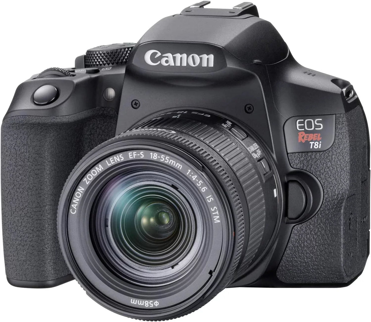 Camera Bundle for Canon  Rebel T8i  Camera with -S 18-55mm f/4-5.6   Lens and Accessories Kit (64GB, Hand Grip Tripod, Flash, and More)