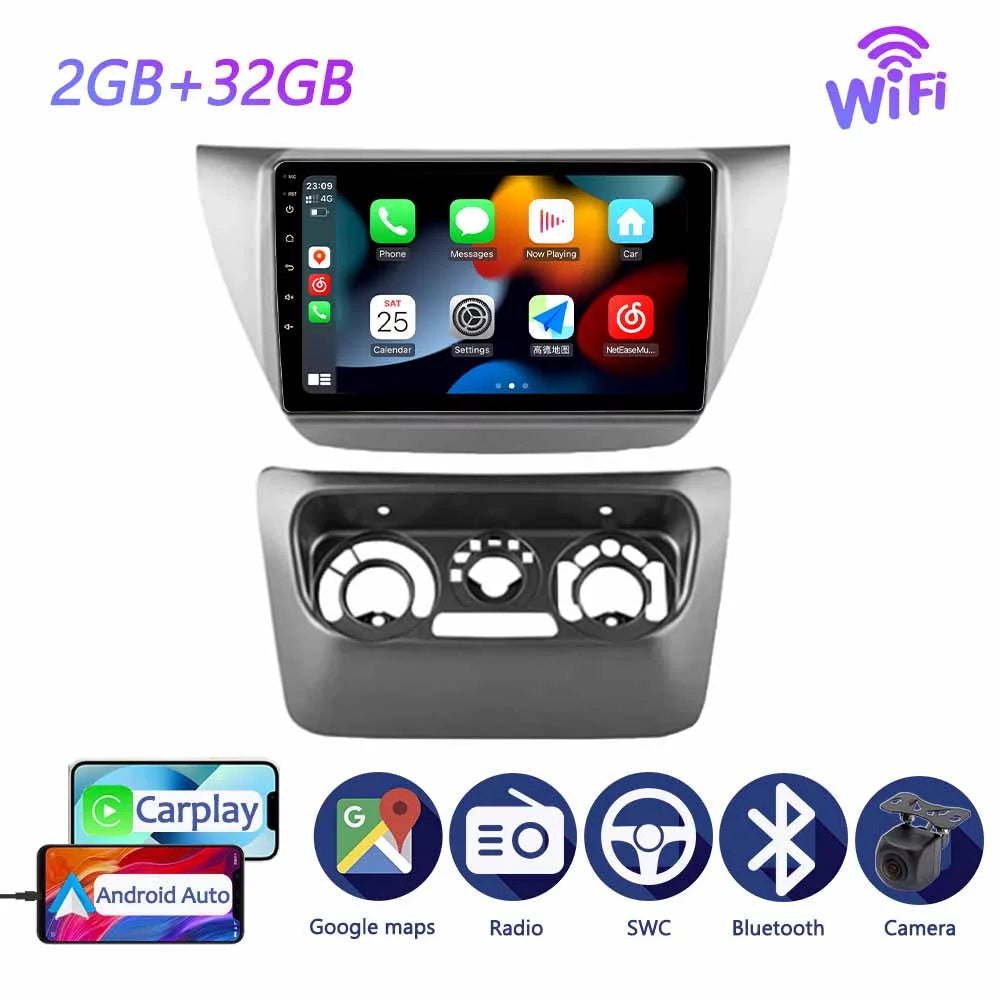 Carplay Car Radio Stereo For Mitsubishi Lancer 9  2000 - 2010  Navi Android Screen With Bluetooth Android Auto