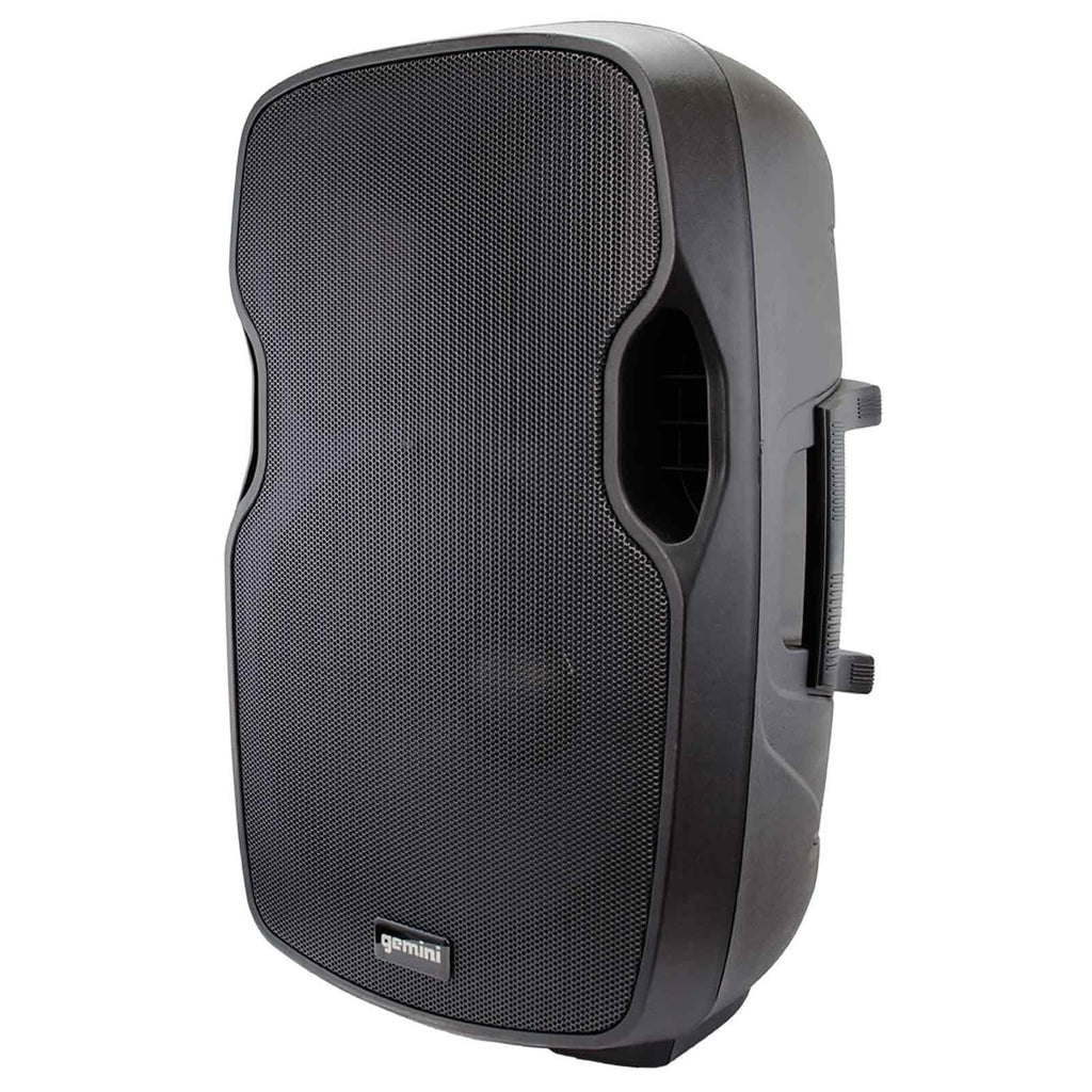 (2) Gemini -1500P 15" Active Speakers with -M100 Single Channel  Microphone Package