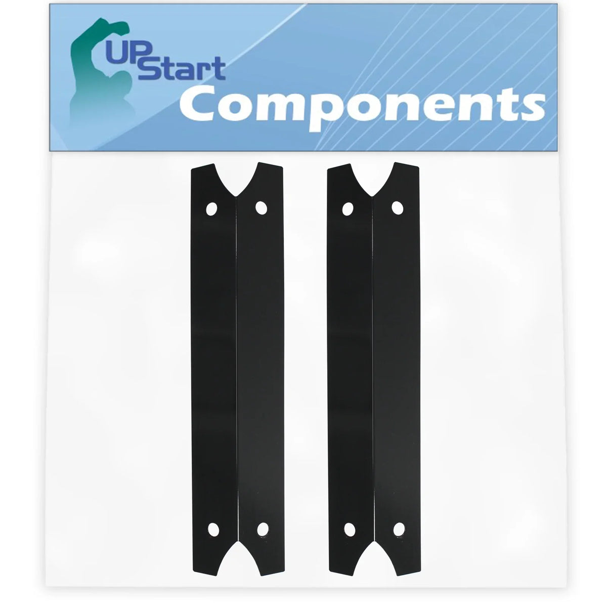 2-Pack  Grill Heat Shield Plate Tent Replacement Parts for Charmglow 810-7420-F - Compatible Barbeque Porcelain Steel Flame Tamer, Flavorizer Bar, Vaporizer Bar, Burner Cover 17 3/4"