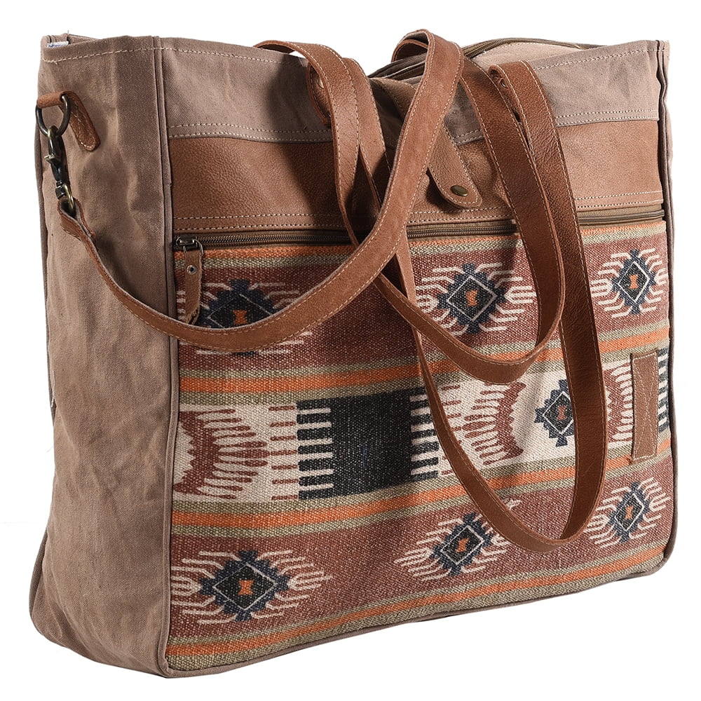 KB249  Upcycled Wool Upcycled Canvas Genuine Leather women bag western handbag purse