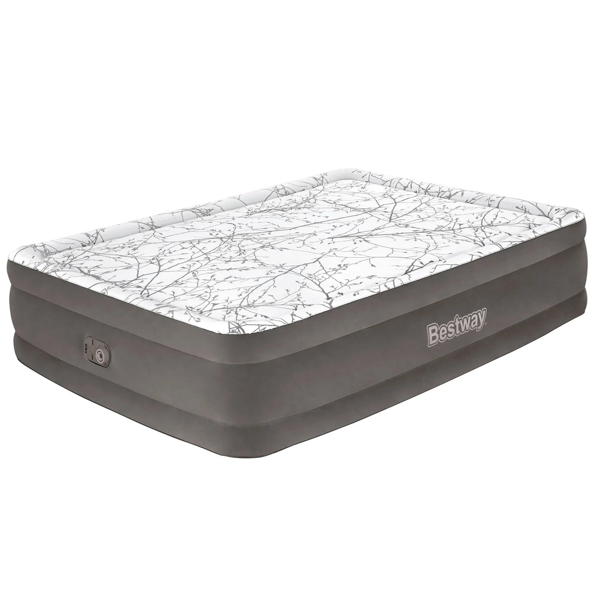 Bestway Tritech Cushify Top Air Mattress Queen 18” with Built-in  Pump and Antimicrobial Coating