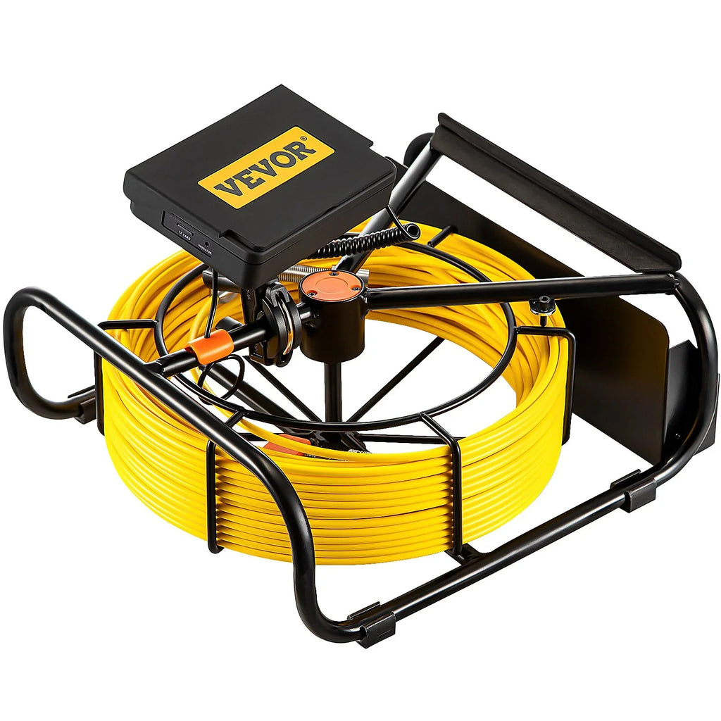 Sewer Camera - 98.4  Cable, 4.3 Inch  Monitor, Waterproof IP68, 6 LEDs, 8500mAh Battery,  Function, 30M Pipeline Inspection Camera