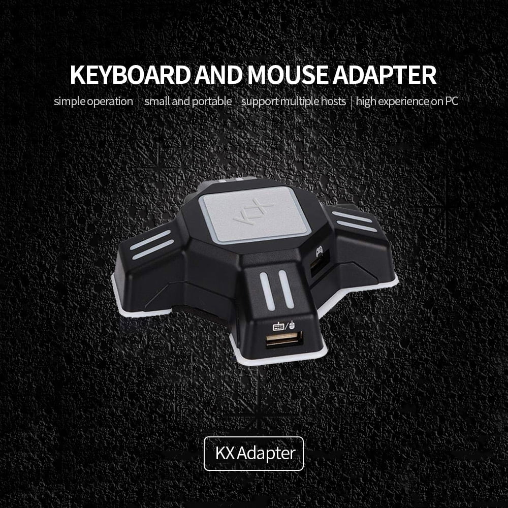Andoer  Adapter  Mobile Gaming Keyboard and Mouse Converter Plug and Play Replacement for N Switch/Xbox One/ / PS3 Black