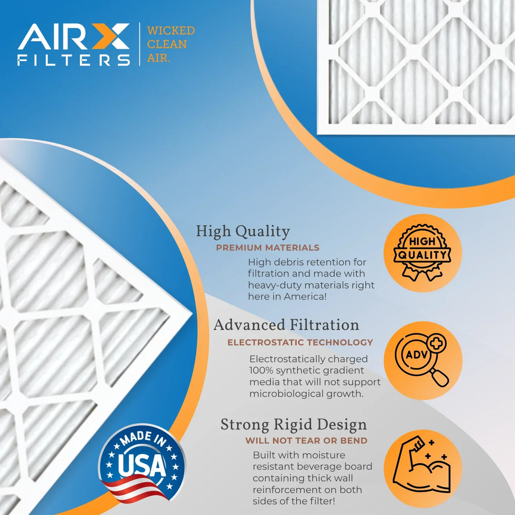 16x18x1 Air Filter  8 Comparable to  700 &  5 Electrostatic Pleated Air Conditioner Filter 6 Pack   Premium  Made 16x18x1 Furnace Filters by     .