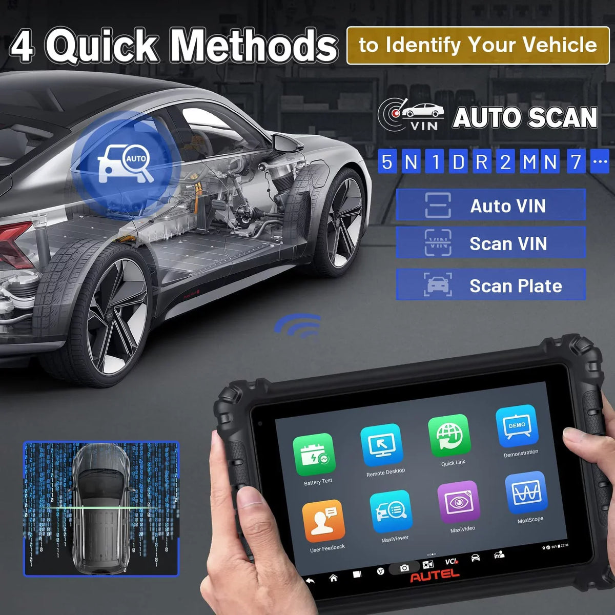 Autel MaxiSYS MS906 Pro Car Diagnostic Scanner, Upgrade of MS906BT/MK906BT,  Coding, Bi-Directional Control