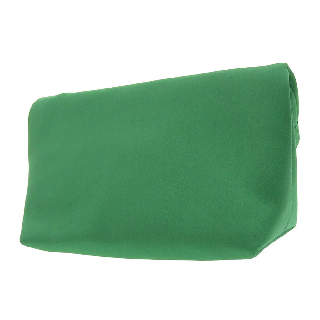 Pre-Owned Burberry  pin clutch bag viscose silk rhinestone bijou green (Like New)