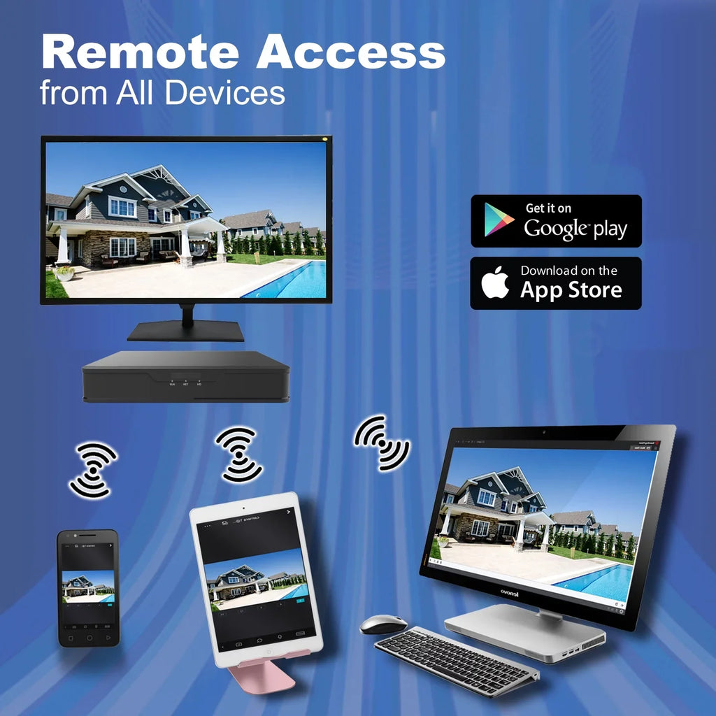 101  16 Channel - 1080p H.265True-  With 1TB Hard Drive Playback Internet Mobile Phone Accessible  Real Time for Home Office Security System